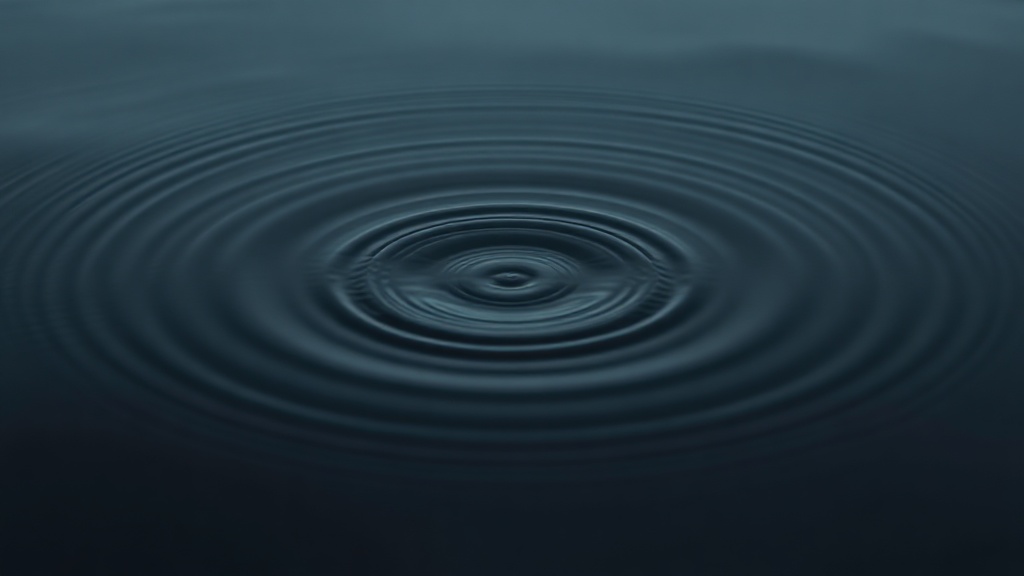 A radar-like circular pattern on a dark surface