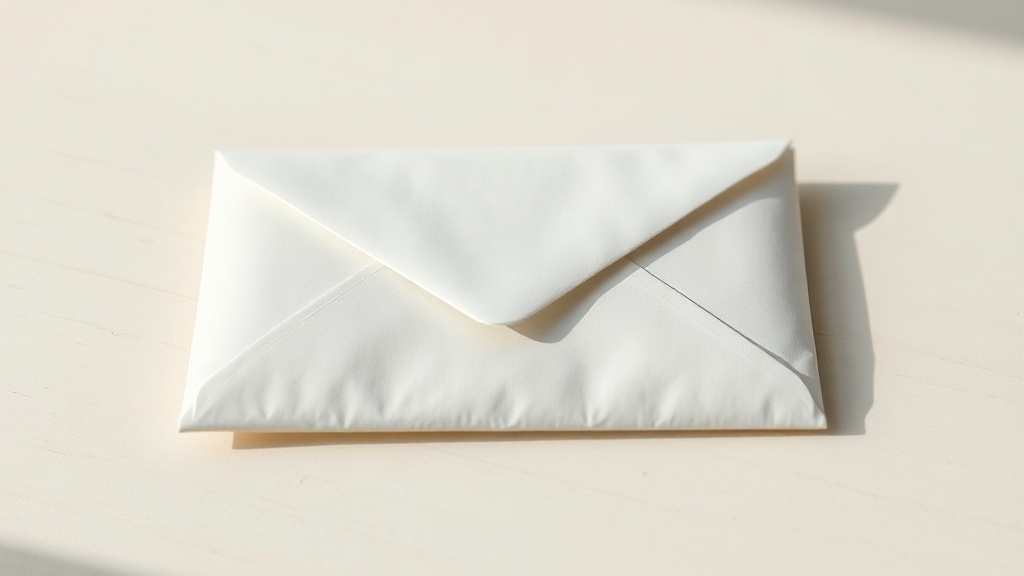 A sealed envelope on a plain surface