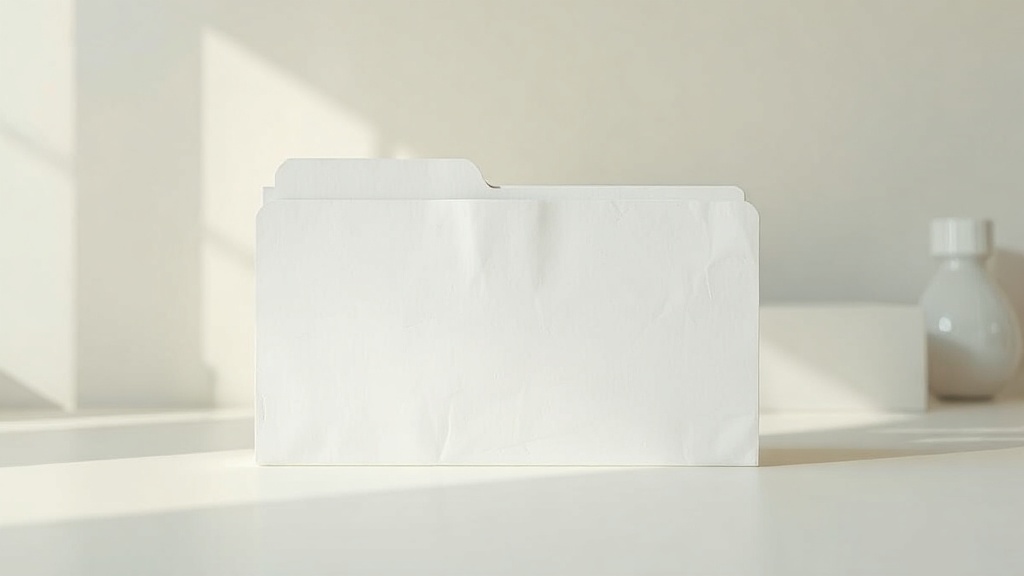 A closed medical file on a desk