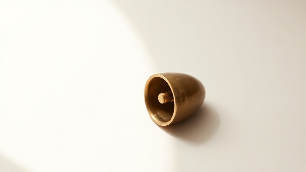 A small bell on a plain surface